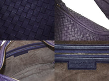 画像をギャラリービューアに読み込む, BOTTEGA VENETA ボッテガヴェネタ ホーボー イントレチャート ワンショルダーバッグ 115653 パープル 美品 中古 4c076249