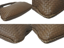 画像をギャラリービューアに読み込む, BOTTEGA VENETA ボッテガ ヴェネタ イントレチャート ホーボーバッグ ワンショルダーバッグ レザー ブラウン 77630S 良品 中古 4c076271