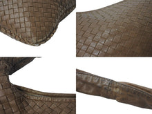 画像をギャラリービューアに読み込む, BOTTEGA VENETA ボッテガ ヴェネタ イントレチャート ホーボーバッグ ワンショルダーバッグ レザー ブラウン 77630S 良品 中古 4c076271
