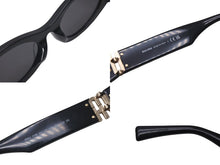 画像をギャラリービューアに読み込む, MIUMIU ミュウミュウ サングラス 54□21 135 ブラック サイドロゴ プラスチック 1AB5D1 美品 中古 4c076322