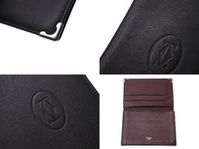Load image into Gallery viewer, Cartier カルティエ マストライン カードケース パスケース 名刺入れ レザー ブラック シルバー金具 美品 中古 4c076333