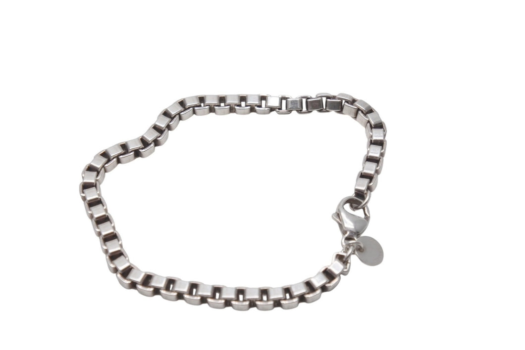 極美品 TIFFANY&Co. ティファニー ベネチアン ブレスレット 重量15.4g 全長19cm AG925刻印 中古 4c076354