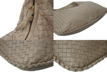 画像をギャラリービューアに読み込む, BOTTEGA VENETA ボッテガヴェネタ イントレチャート ホーボー ワンショルダーバッグ ミデュアム ベージュ 115653 良品 中古 4c076370