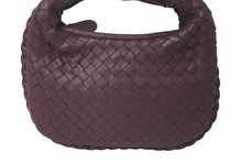 画像をギャラリービューアに読み込む, BOTTEGAVENETA ボッテガヴェネタ イントレチャート ホーボー ミニ ハンドバッグ 189227 レザー ゴールド金具 パープル 美品 中古 4c076372