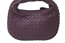 画像をギャラリービューアに読み込む, BOTTEGAVENETA ボッテガヴェネタ イントレチャート ホーボー ミニ ハンドバッグ 189227 レザー ゴールド金具 パープル 美品 中古 4c076372