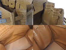 Load image into Gallery viewer, 新品同様 HERMES エルメス ハンドバッグ オータクロア50 ベージュロゼ シルバー金具 ◻︎Q刻印 中古 4b009991