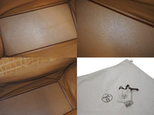 Load image into Gallery viewer, 新品同様 HERMES エルメス ハンドバッグ オータクロア50 ベージュロゼ シルバー金具 ◻︎Q刻印 中古 4b009991