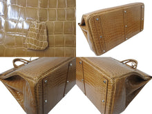 Load image into Gallery viewer, 新品同様 HERMES エルメス ハンドバッグ オータクロア50 ベージュロゼ シルバー金具 ◻︎Q刻印 中古 4b009991