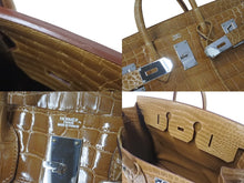 Load image into Gallery viewer, 新品同様 HERMES エルメス ハンドバッグ オータクロア50 ベージュロゼ シルバー金具 ◻︎Q刻印 中古 4b009991