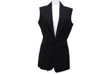 画像をギャラリービューアに読み込む, Jean Paul Gaultier ジャンポール ゴルチェ フェム ロングベスト ブラック ファー ナイロン サイズ40 美品 中古 4c076388