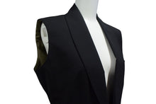 画像をギャラリービューアに読み込む, Jean Paul Gaultier ジャンポール ゴルチェ フェム ロングベスト ブラック ファー ナイロン サイズ40 美品 中古 4c076388