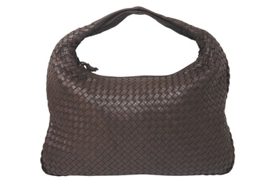 BOTTEGA VENETA ボッテガヴェネタ ホーボー イントレチャート ワンショルダーバッグ 115654 ブラウン 美品 中古 4c076397