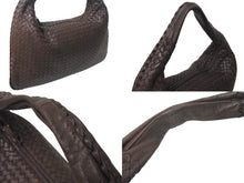 画像をギャラリービューアに読み込む, BOTTEGA VENETA ボッテガヴェネタ ホーボー イントレチャート ワンショルダーバッグ 115654 ブラウン 美品 中古 4c076397