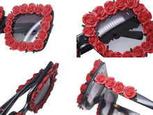 画像をギャラリービューアに読み込む, DOLCE &amp; GABBANA ドルチェアンドガッバーナ サングラス ローズ 薔薇 DG4253 ブラック レッド プラスチック 50□27 140 良品 中古 4c076527