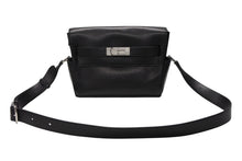 Load image into Gallery viewer, HERMES エルメス ショルダーバッグ ケリーメッセンジャーバッグ エバーグレイン ブラック シルバー金具 W刻印 美品 中古 4b007805