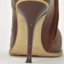 画像をギャラリービューアに読み込む, CHRISTIAN DIOR クリスチャンディオール ガリアーノ期 エンブロイダリー ヒールブーツ 蝶 花柄 刺繍 レザー ブラウン サイズ36 1/2 美品 中古 4b009414