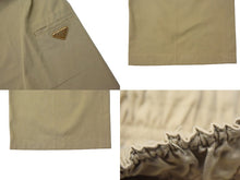 画像をギャラリービューアに読み込む, 極美品 PRADA プラダ パンツ ストレートカット ロゴ プレート P289H S000 1BMS ベージュ コットン サイズ36 中古 4b000947