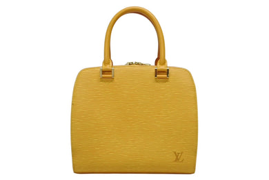 極美品 LOUIS VUITTON ルイヴィトン ポンヌフ ハンドバッグ M52059 エピレザー イエロー ゴールド金具 中古 4b009720