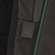 画像をギャラリービューアに読み込む, CHANEL シャネル スポーツライン リュック バックパック ココマーク 8番台 キャンバス グリーン ブラック 美品 中古 4b009722