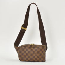 画像をギャラリービューアに読み込む, LOUIS VUITTON ルイヴィトン ジェロニモス ウエストバッグ ボディバッグ N51994 ダミエ ブラウン 美品 中古 4b009740