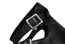 画像をギャラリービューアに読み込む, 極美品 SAINT LAURENT サンローラン 6連ベルトサンダル ヒール チャンキーソール レザー ブラック シルバー金具 サイズ38 中古 4b009954
