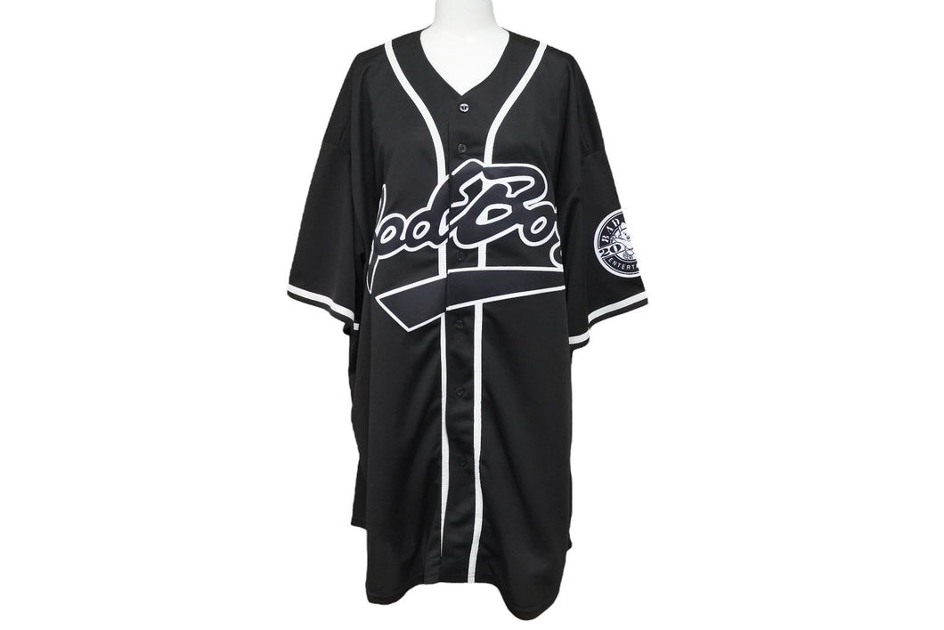 極美品 BadBoy Entertainment バッドボーイエンターテイメント ベースボールシャツ 20周年記念 Biggieモデル ポリエステル ブラック サイズXXXL 中古 4b004855