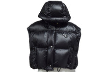 画像をギャラリービューアに読み込む, 極美品 PRADA プラダ クロップド コンバーチブル ダウンジャケット 291973_11A9_F0002_S_212 定価357,500 ブラック サイズ36 中古 4c076475