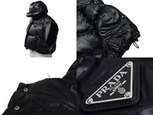 画像をギャラリービューアに読み込む, 極美品 PRADA プラダ クロップド コンバーチブル ダウンジャケット 291973_11A9_F0002_S_212 定価357,500 ブラック サイズ36 中古 4c076475