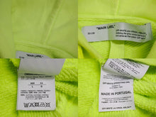 画像をギャラリービューアに読み込む, OFF WHITE オフホワイト パーカー スウェットパンツ コットン ネオンイエロー サイズL 美品 中古 4c071542