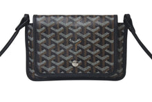 画像をギャラリービューアに読み込む, 極美品 GOYARD ゴヤール プリュメ ショルダーバッグ レザー PVC ブラックシルバー金具中古 4c075713