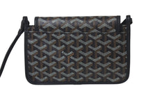 画像をギャラリービューアに読み込む, 極美品 GOYARD ゴヤール プリュメ ショルダーバッグ レザー PVC ブラックシルバー金具中古 4c075713