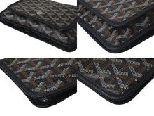 画像をギャラリービューアに読み込む, 極美品 GOYARD ゴヤール プリュメ ショルダーバッグ レザー PVC ブラックシルバー金具中古 4c075713