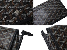 画像をギャラリービューアに読み込む, 極美品 GOYARD ゴヤール プリュメ ショルダーバッグ レザー PVC ブラックシルバー金具中古 4c075713