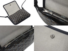 画像をギャラリービューアに読み込む, 極美品 GOYARD ゴヤール プリュメ ショルダーバッグ レザー PVC ブラックシルバー金具中古 4c075713