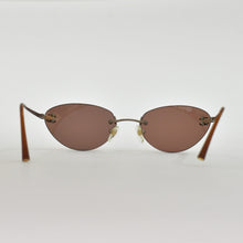 Load image into Gallery viewer, 極美品 CHANEL シャネル リムレス サングラス メガネ ココマーク 4003 イタリア製 メタル ブラウン サイズ53◻︎19 中古 4b009480