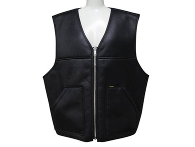 新品未使用 Supreme シュプリーム 24AW Reversible Faux Shearling Work Vest ベスト ブラック サイズL 中古 4b006274