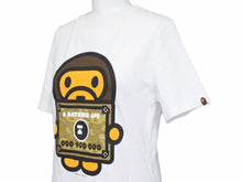 画像をギャラリービューアに読み込む, A BATHING APE アベインシングエイプ ゴールドエイプカード プリント Tシャツ ホワイト S レディース 美品 13598正規