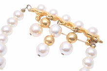 画像をギャラリービューアに読み込む, VERSACE ヴェルサーチ フェイクパール ブローチ ゴールド GP ラインストーン アクセサリー 小物 中古 25668