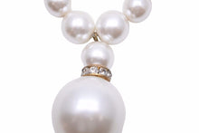 画像をギャラリービューアに読み込む, VERSACE ヴェルサーチ フェイクパール ブローチ ゴールド GP ラインストーン アクセサリー 小物 中古 25668