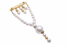 画像をギャラリービューアに読み込む, VERSACE ヴェルサーチ フェイクパール ブローチ ゴールド GP ラインストーン アクセサリー 小物 中古 25668