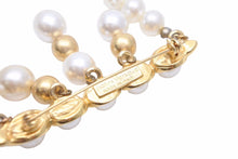 画像をギャラリービューアに読み込む, VERSACE ヴェルサーチ フェイクパール ブローチ ゴールド GP ラインストーン アクセサリー 小物 中古 25668