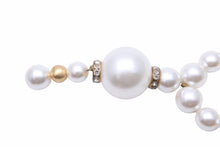 画像をギャラリービューアに読み込む, VERSACE ヴェルサーチ フェイクパール ブローチ ゴールド GP ラインストーン アクセサリー 小物 中古 25668