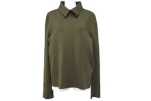 Load image into Gallery viewer, CELINE セリーヌ トップス 長袖 襟付き フィービー期 カーキ メンズ イタリア製 サイズ XS 美品 中古 27502