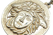 画像をギャラリービューアに読み込む, VERSACE ヴェルサーチ ヴィンテージ メデューサペンダントトップジャンボネックレス ゴールド 美品 中古 29190