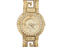 画像をギャラリービューアに読み込む, GIANNI VERSACE ヴェルサーチ ヴィンテージ 腕時計 7009016 メデューサ バロック 箱付き ゴールド ブラック 中古 31481