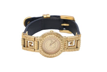 画像をギャラリービューアに読み込む, GIANNI VERSACE ヴェルサーチ ヴィンテージ 腕時計 7009016 メデューサ バロック 箱付き ゴールド ブラック 中古 31481