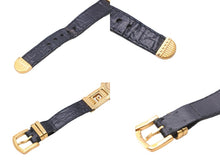 画像をギャラリービューアに読み込む, GIANNI VERSACE ヴェルサーチ ヴィンテージ 腕時計 7009016 メデューサ バロック 箱付き ゴールド ブラック 中古 31481