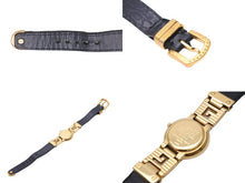 画像をギャラリービューアに読み込む, GIANNI VERSACE ヴェルサーチ ヴィンテージ 腕時計 7009016 メデューサ バロック 箱付き ゴールド ブラック 中古 31481