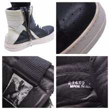 画像をギャラリービューアに読み込む, Rick Owens リックオウエンス GEOBASKET SHOES ジオバスケットハイカットレザースニーカー サイズ43 良品 中古 31914