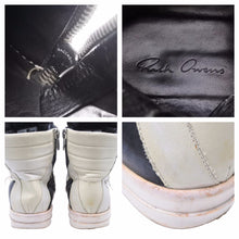 画像をギャラリービューアに読み込む, Rick Owens リックオウエンス GEOBASKET SHOES ジオバスケットハイカットレザースニーカー サイズ43 良品 中古 31914